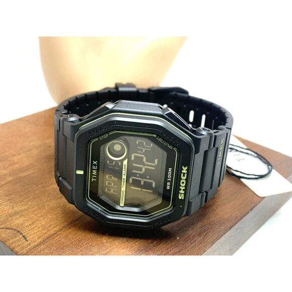 Timex Men's Watch TW2V59800 Command Encounter Digital Quartz Indiglo Black 45mm - Picture 9 of 15